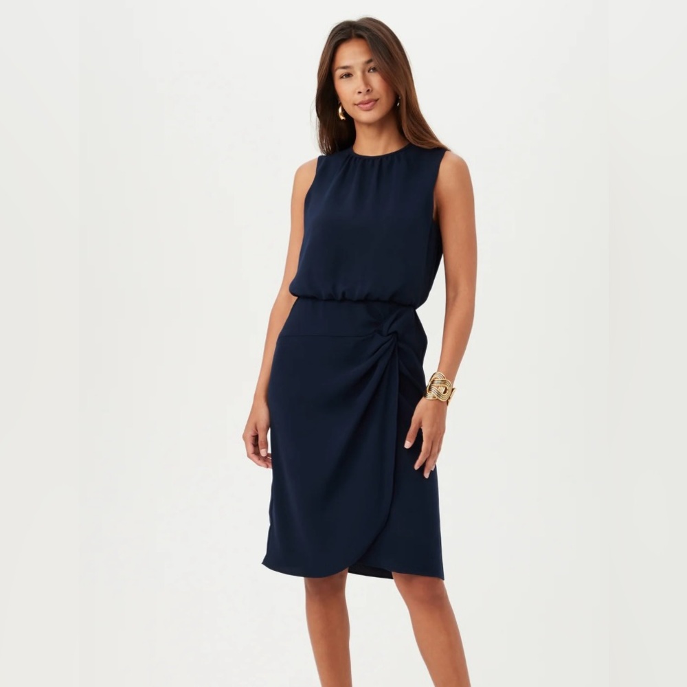 NWT. Trina Turk Size 8 Indigo  Blue GENOA Dress. $268.